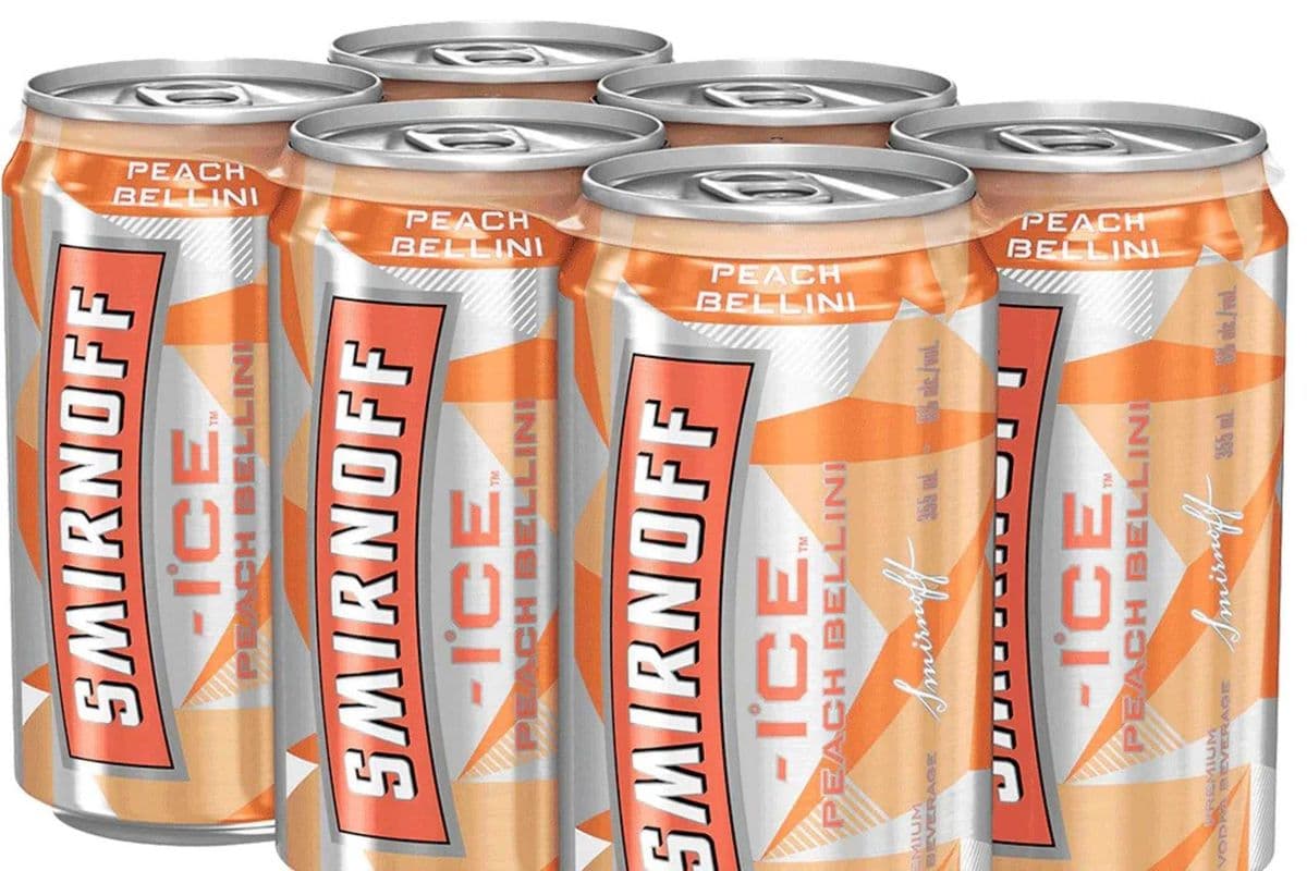 Smirnoff Ice Peach Bellini 6 Cans - 4.50% ABV 6 ct (1 x 330 ml)