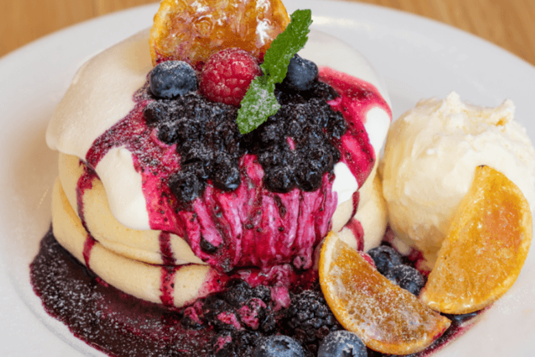 Blueberries Cheese Pancake