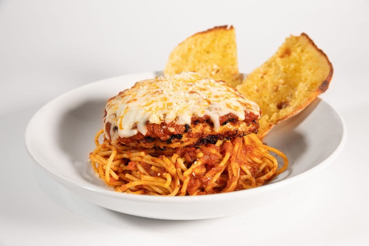 Chicken Parmesan + Spaghetti Pomodoro