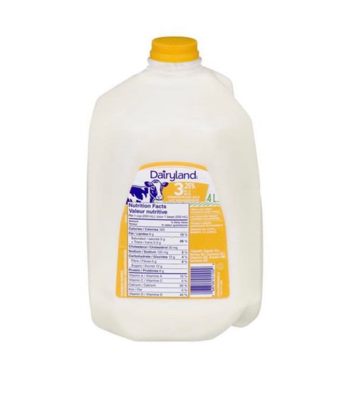 Dairyland 3.25% milk (4 lt.)