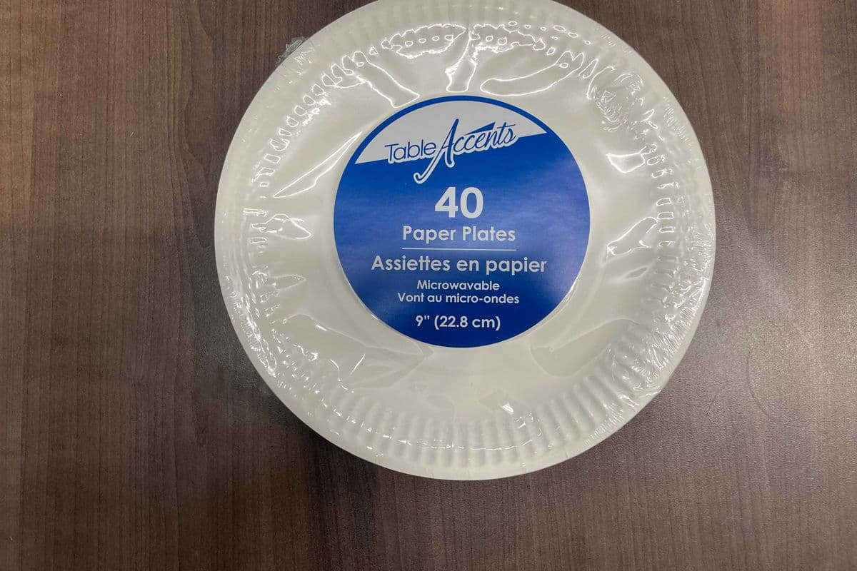 Paper Plate White 9" 40pc (40 Pack)