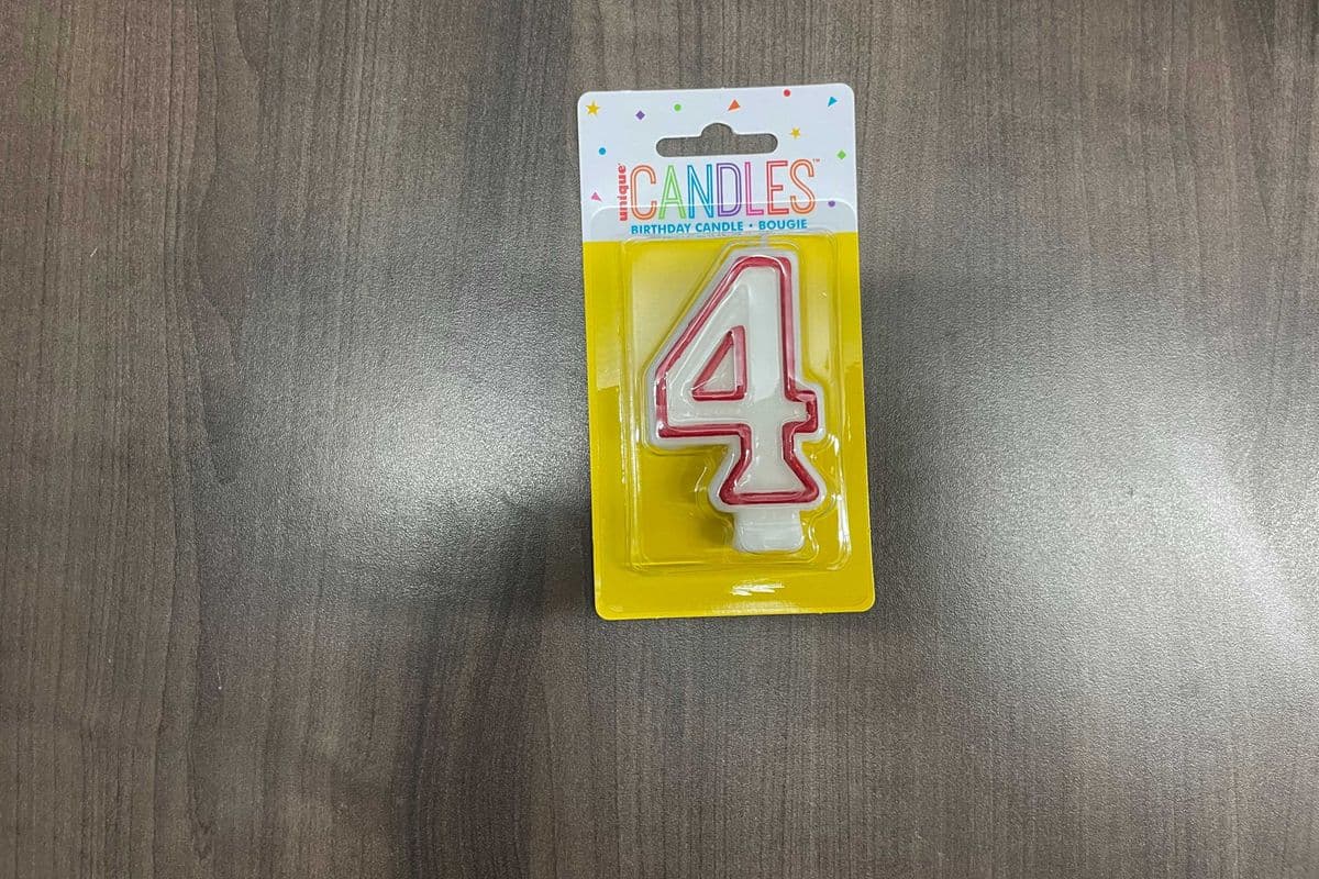 Deluxe Numeral Candle #4