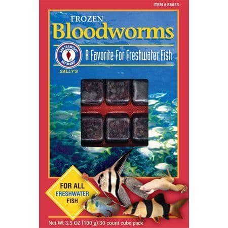 San Francisco Bay Brand Bloodworms Frozen Fish Food Cubes 3.5 oz
