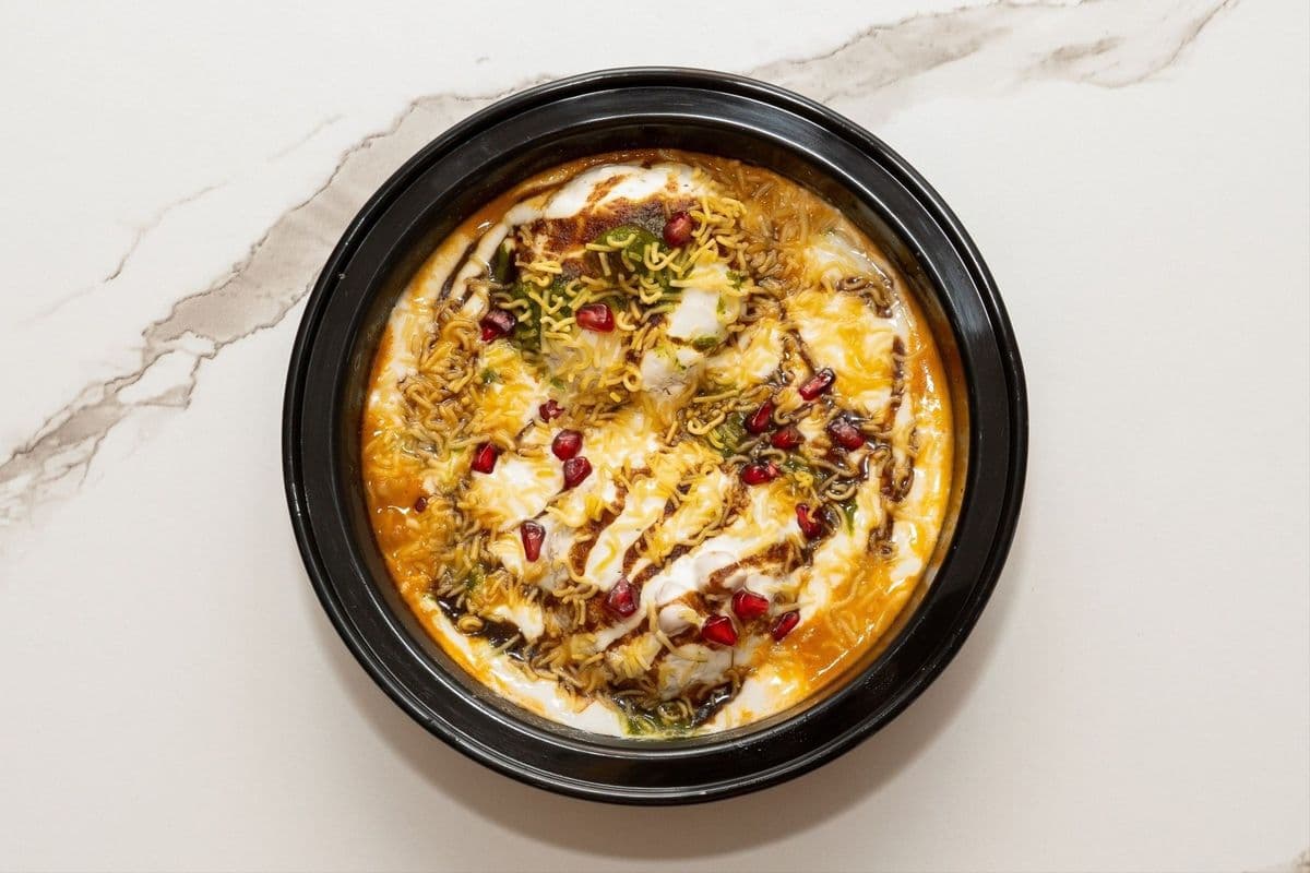 Two Pieces of Aloo Tikki Chaat