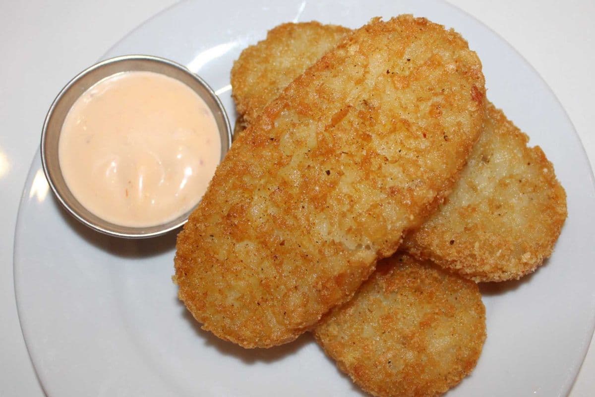 Hash Patties with Spicy Mayo (Gluten friendly)