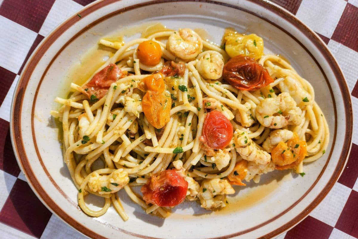 Spaghetti and Prawns