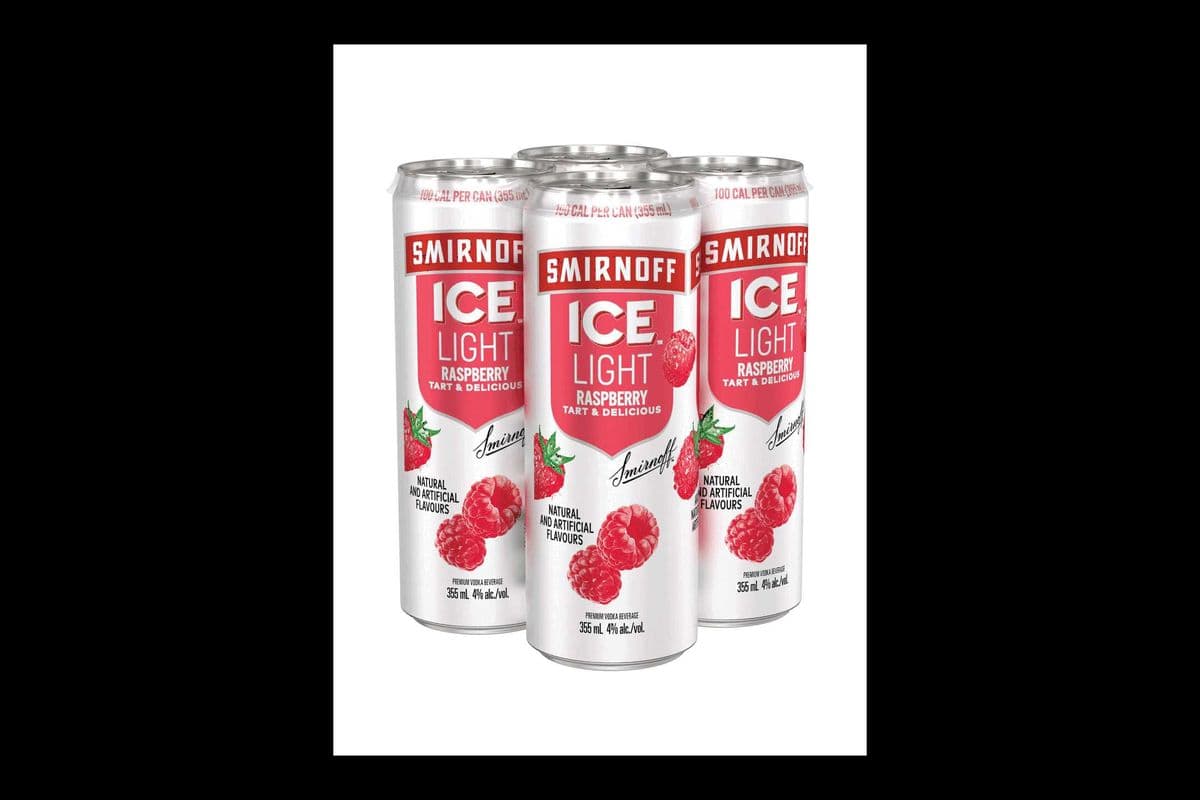 SMIRNOFF ICE LIGHT RASPBERRY (4 x 355 ML) (4 x 4*355ml)