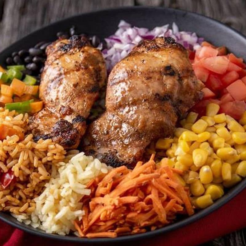 Piri Bol 2 Escalopes de poulet (cuisse) / Chicken 2 Escalopes (Thigh) Piri Bowl
