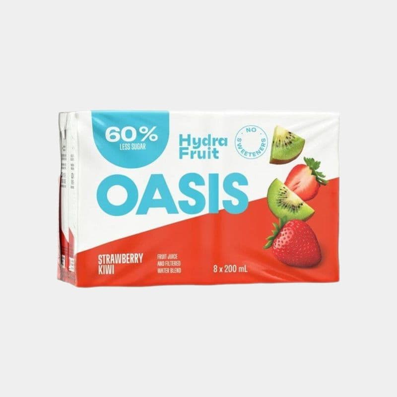 Oasis Hydrafruit Strawberry Kiwi FruitOasis Hydrafruit Strawberry Kiwi Fruit Boxes (8x200ml)