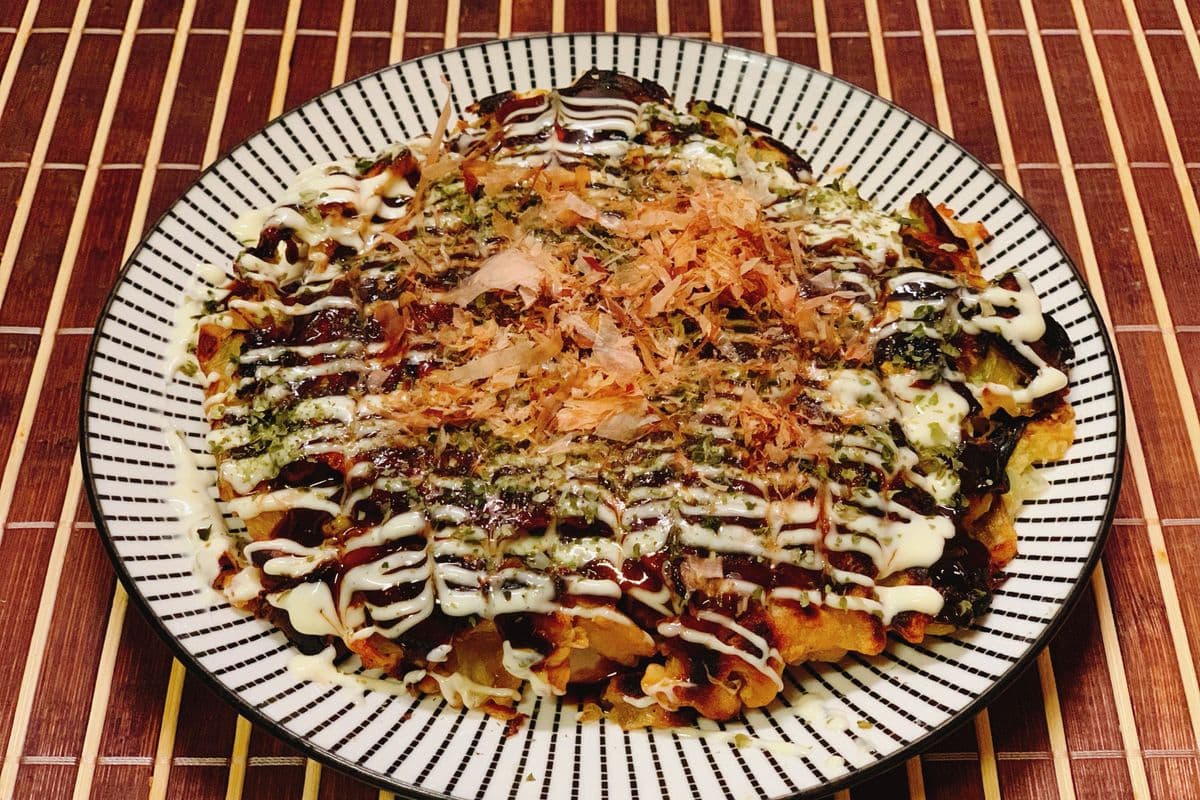 Kimchi pork Okonomi-yaki