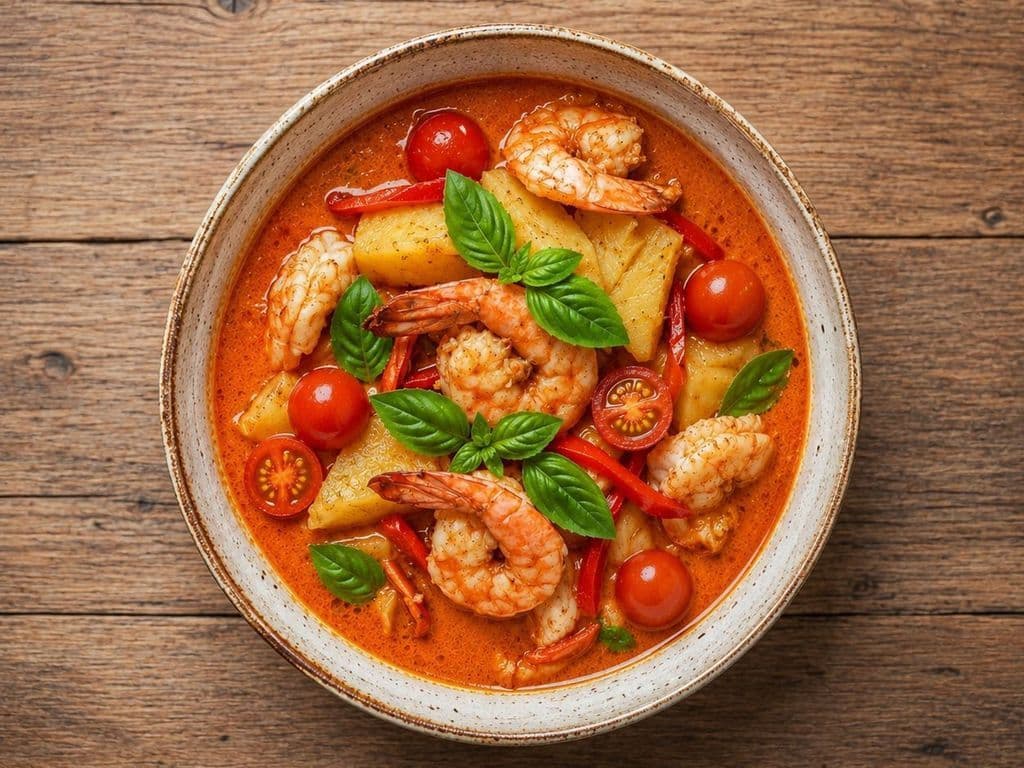 SHRIMP PINEAPPLE RED CURRY / CARI ROUGE AUX CREVETTES ET À L’ANANAS