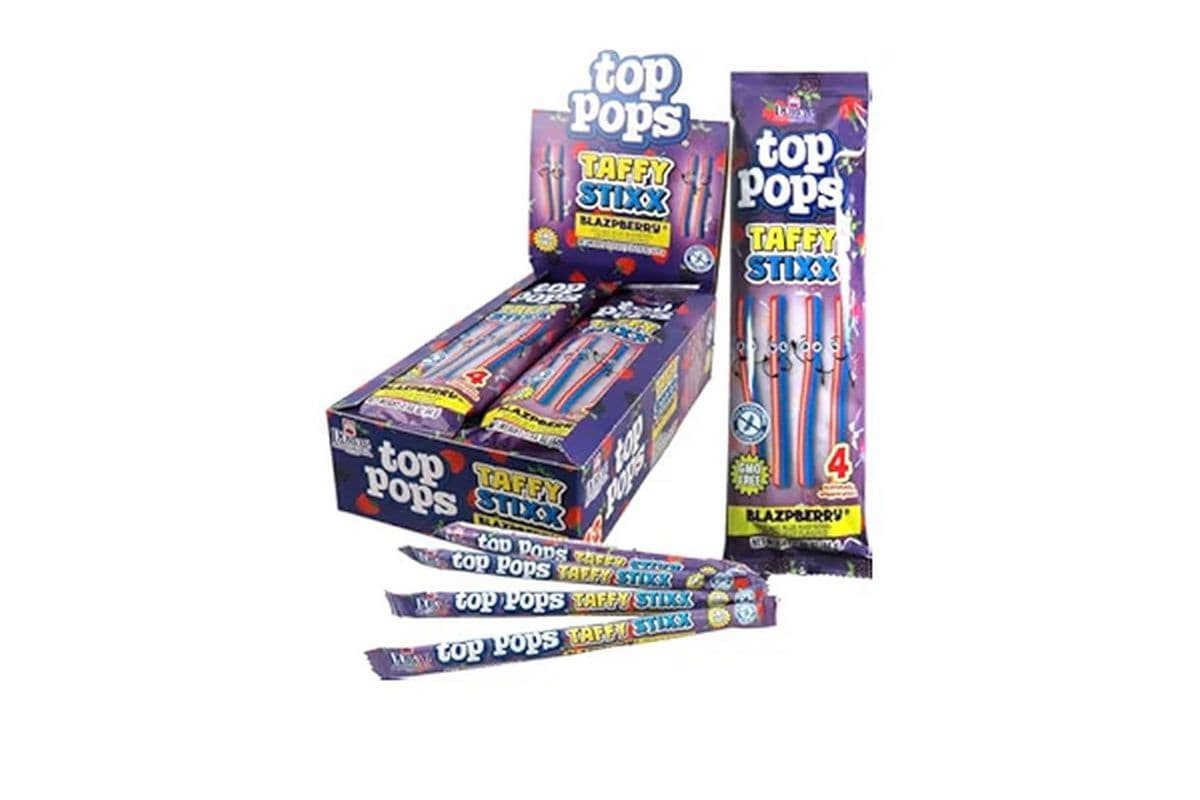 Top Pops Taffy Stixx Blazpberry