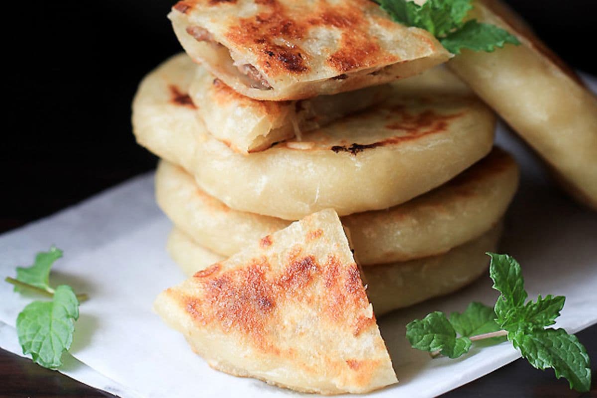 Crêpe végétalienne à la ciboulette (2 mcx) / Vegan Chive Pancake (2 pcs)
