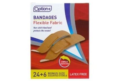 Option+ Bandages Flexible Fabric (30 Pieces)