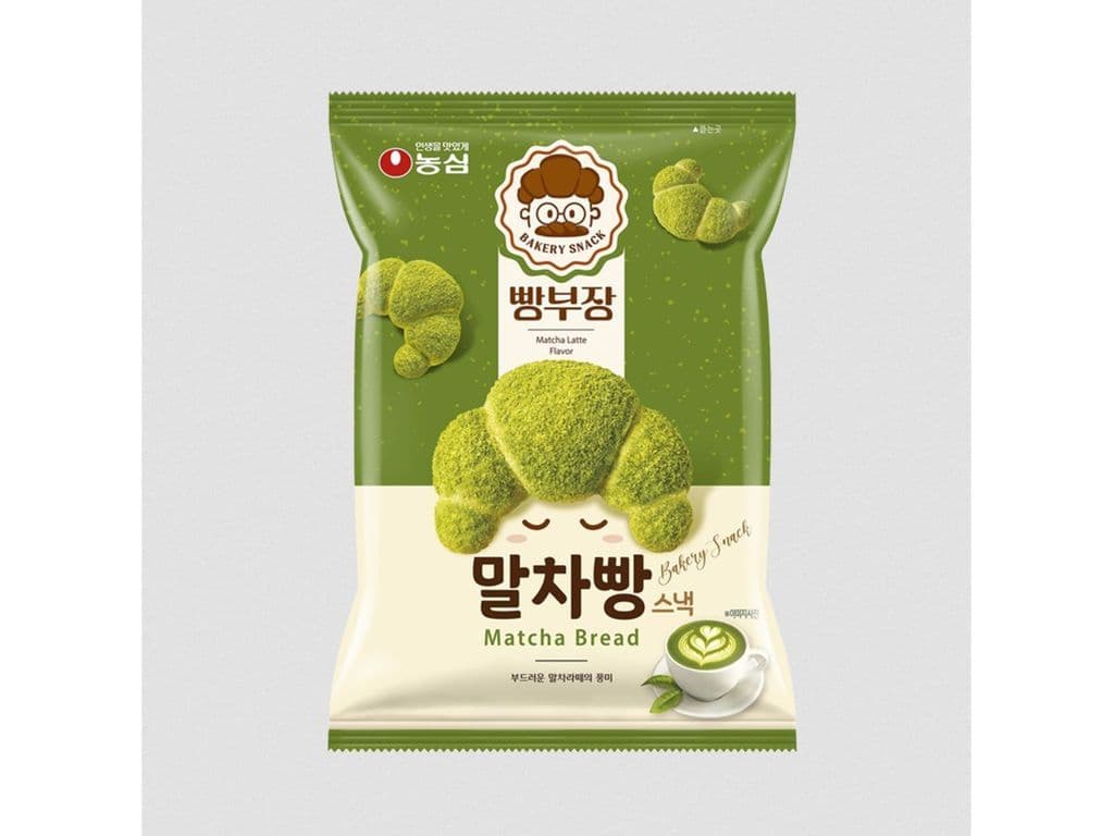 Nongshim Ppang BuJang Matcha Roll Snacks 55g Korean Treat 