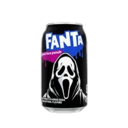 Fanta Boisson Gazeuse Punch de Ghost Face 355ml/ Fanta Sparkling Beverage Ghost Face Punch 355ml