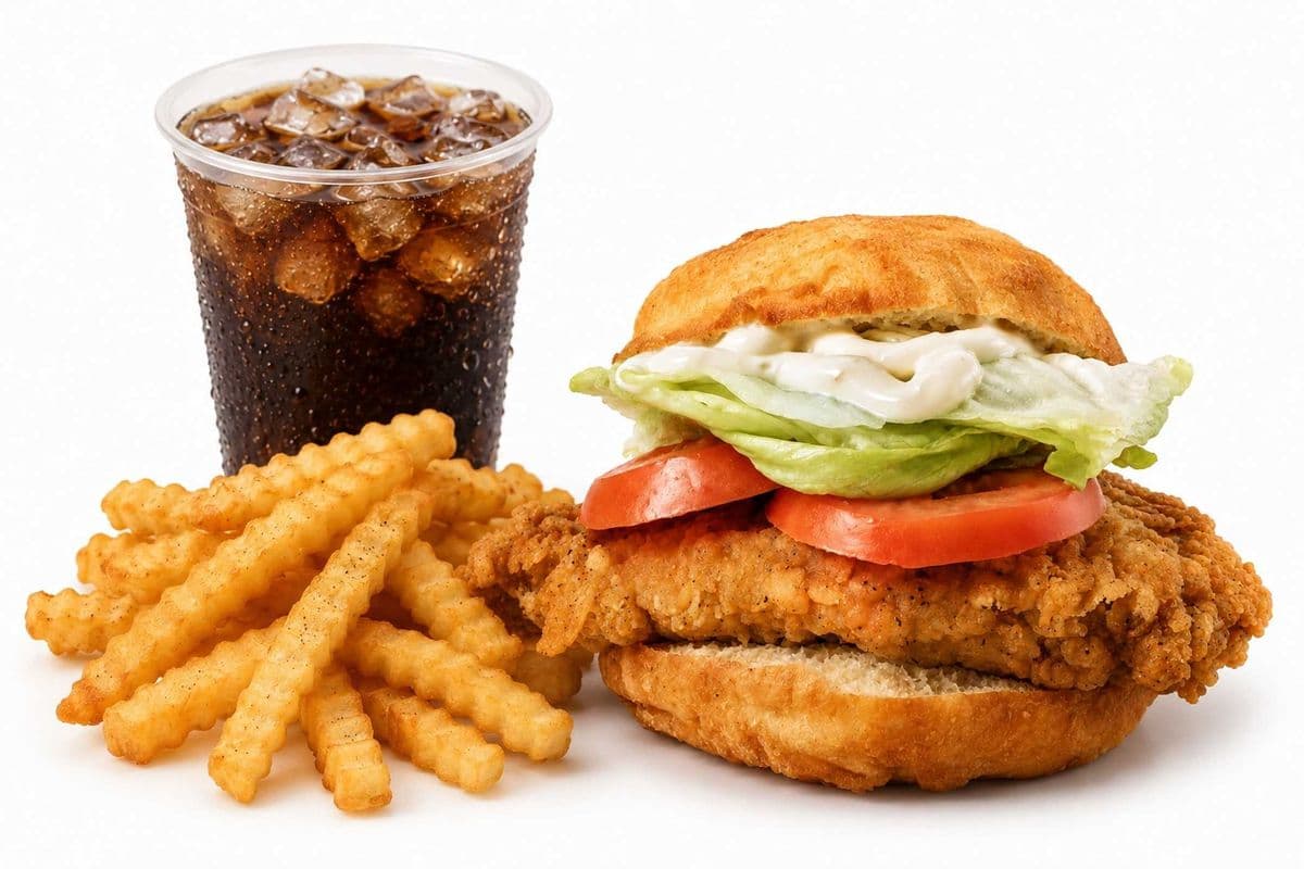 Bannock Chicken Burger Combo