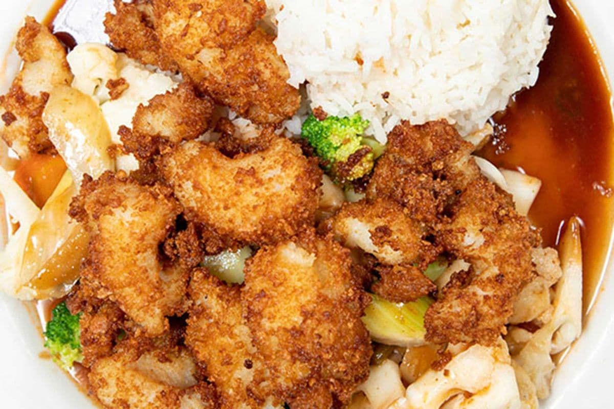 Plat sauté au poisson pané / Fried Fish Stir Fry