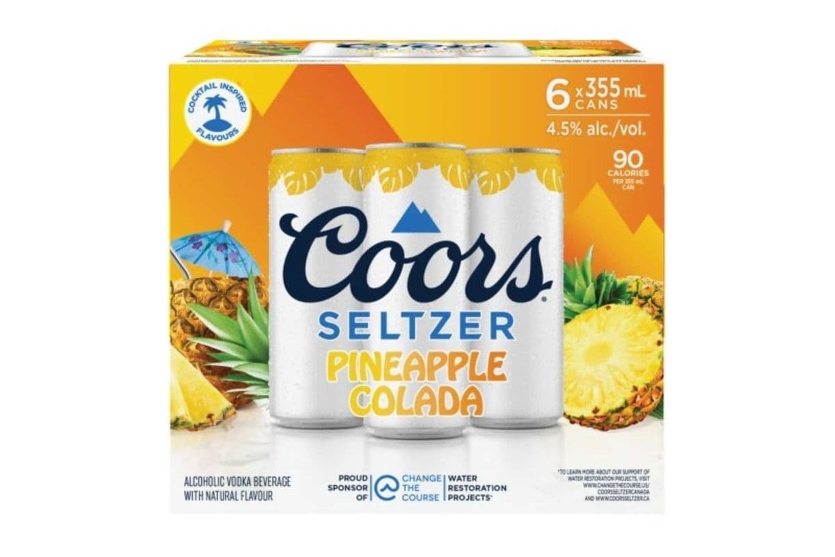 Coors Alcohol Malt Seltzer, Pineapple Colada (6 x 355 ml) (1 x 355 ml)
