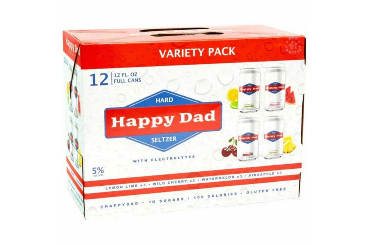 Happy Dad Hard Seltzer Variety (12 x 355ml Can)