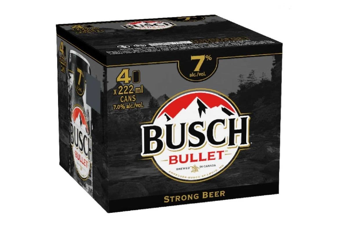 BUSCH BULLET BEER (4 x 222ML)