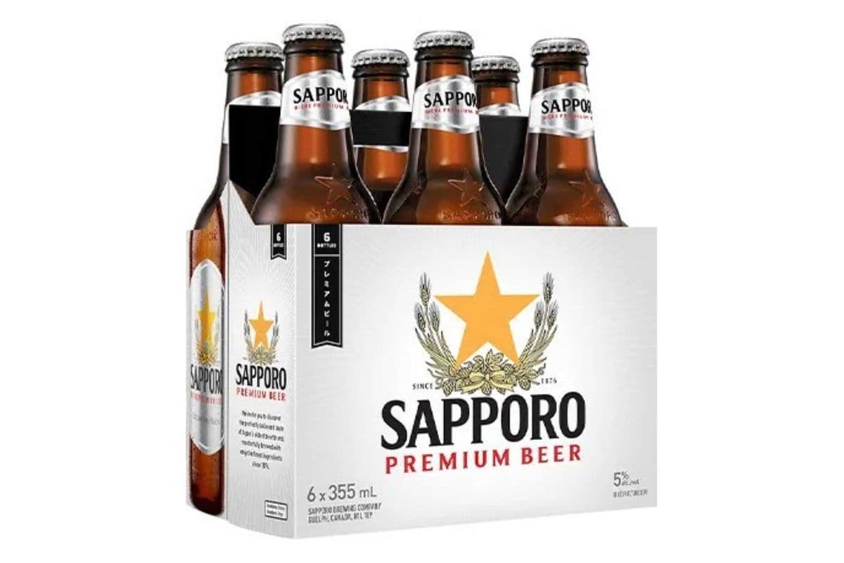 Sapporo Premium Lager Beer (6 x 355 ml) 6 ct • 355 ml • 5% ABV (1 x 355 ml)