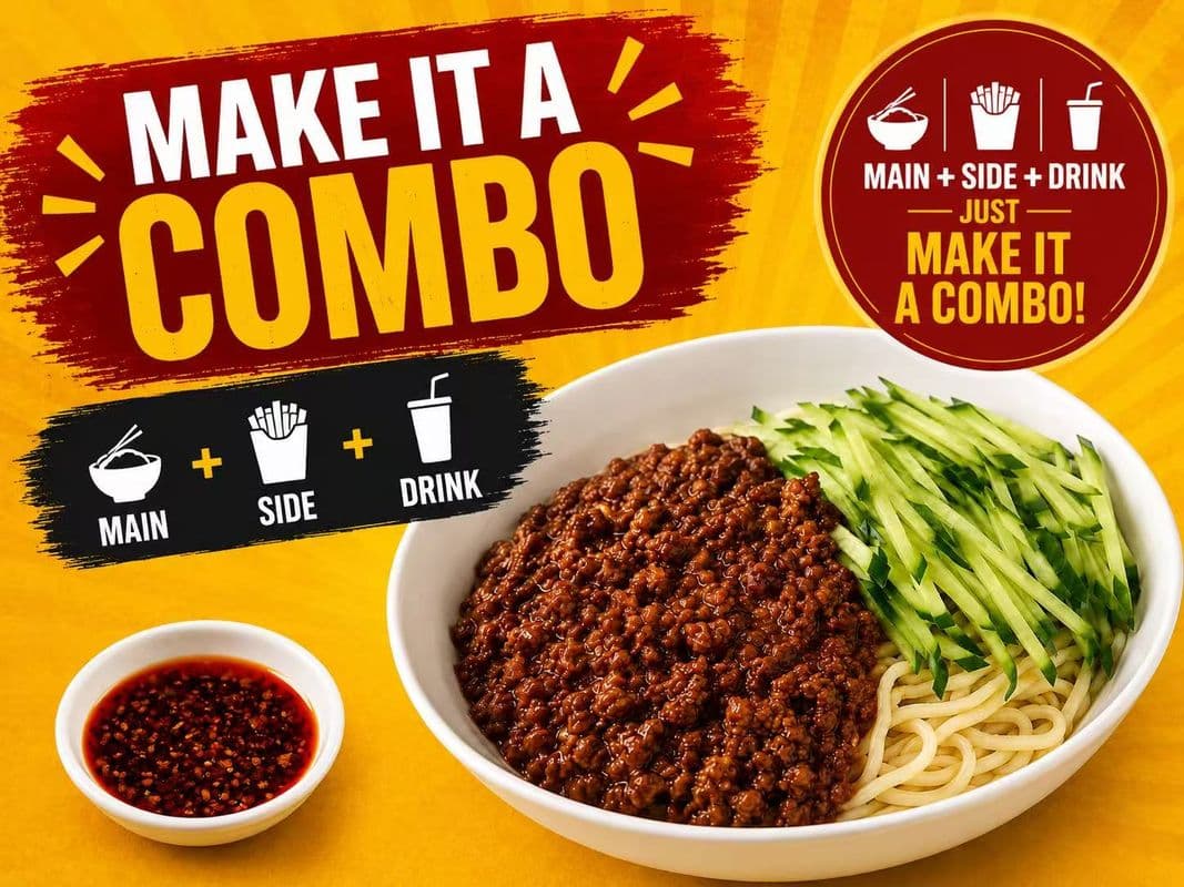 Minced Pork with Noodle in Peking Sauce Combo / 炸酱面套餐
