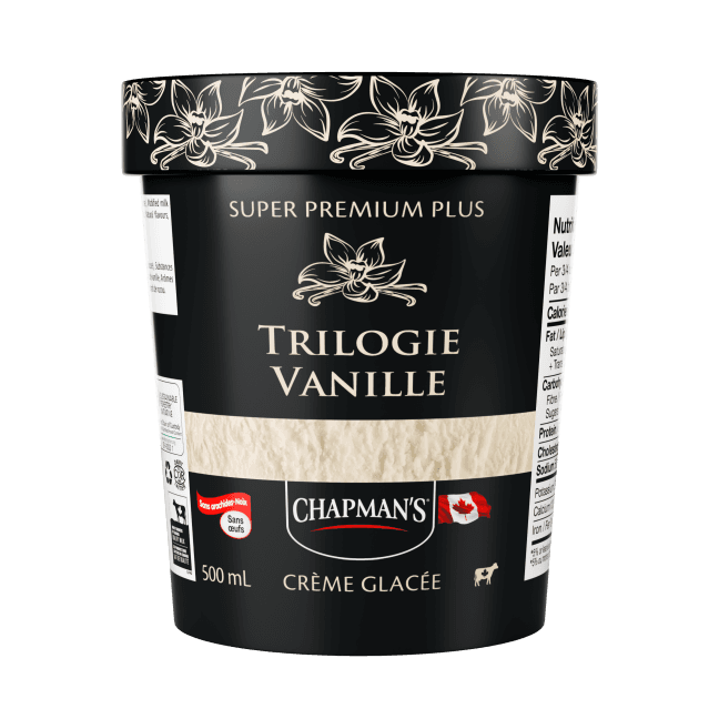 Chapman's Super Premium Créme Glacée Trilogie Vanille 500ml/ Chapman's Super Premium Ice Cream Vanilla Trilogy 500ml