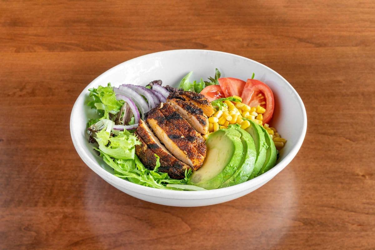 Blackened Chicken Avocado & Corn Salad