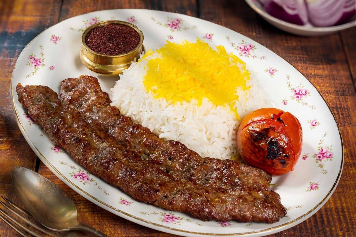 Koobideh Kebab with Saffron Rice