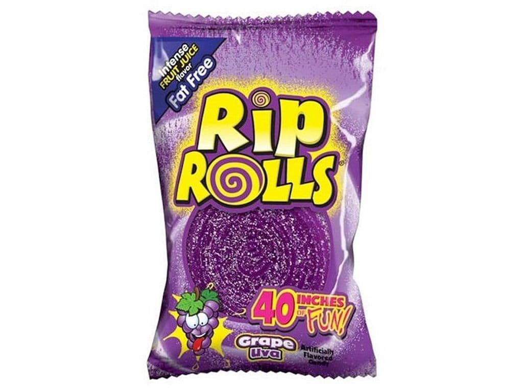 Rip Rolls Grape Sour Candy