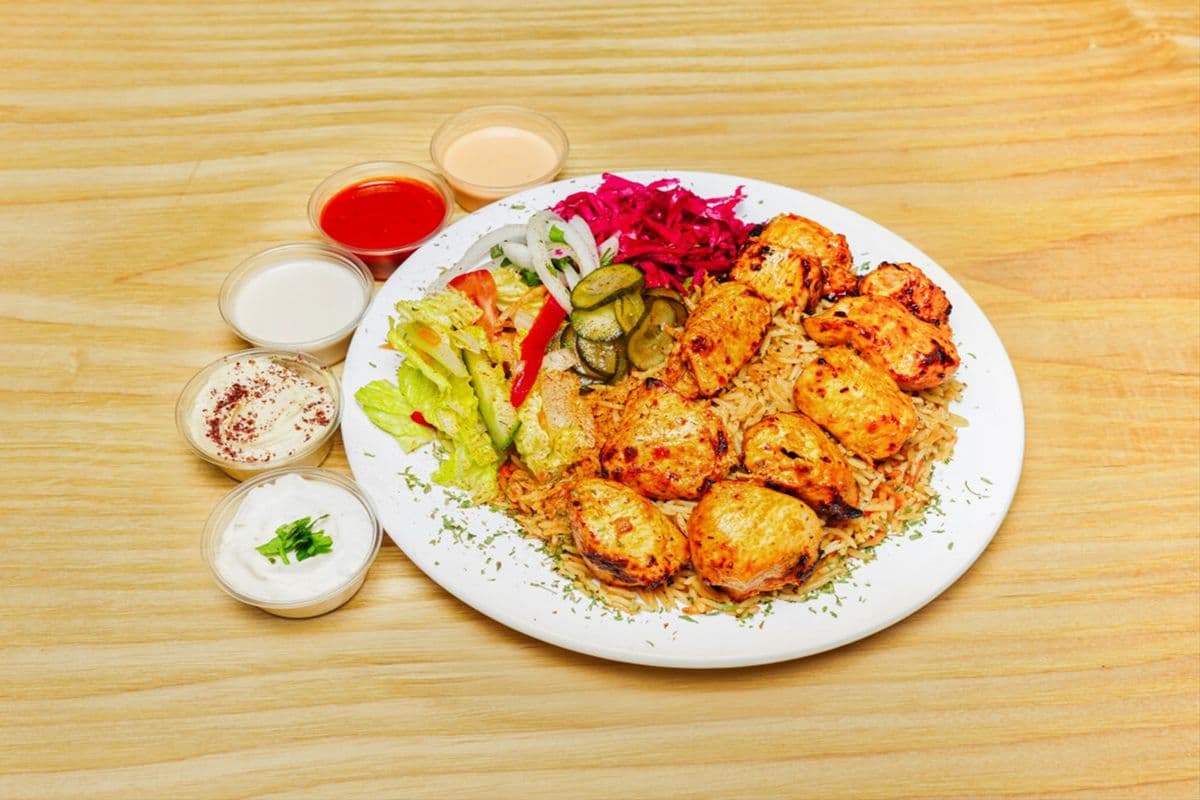 Shish Tawook Platter (Two Skewer)