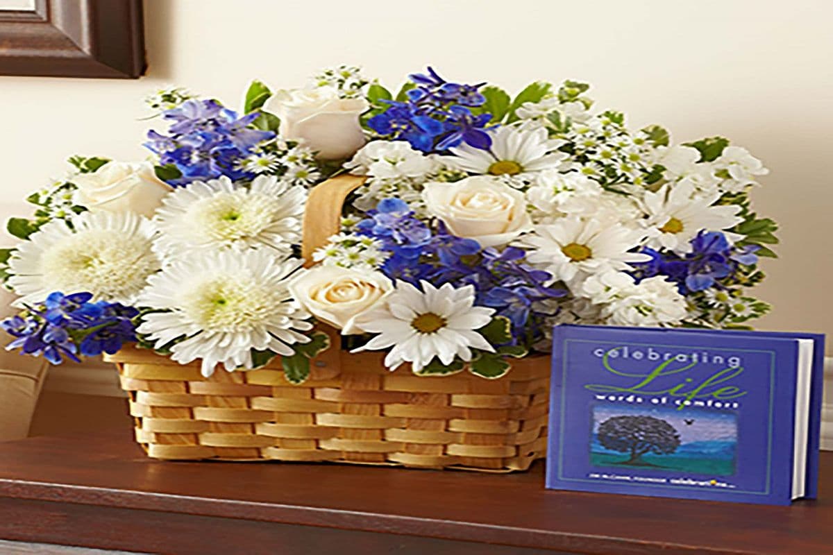 Celebrating Life Blue and White