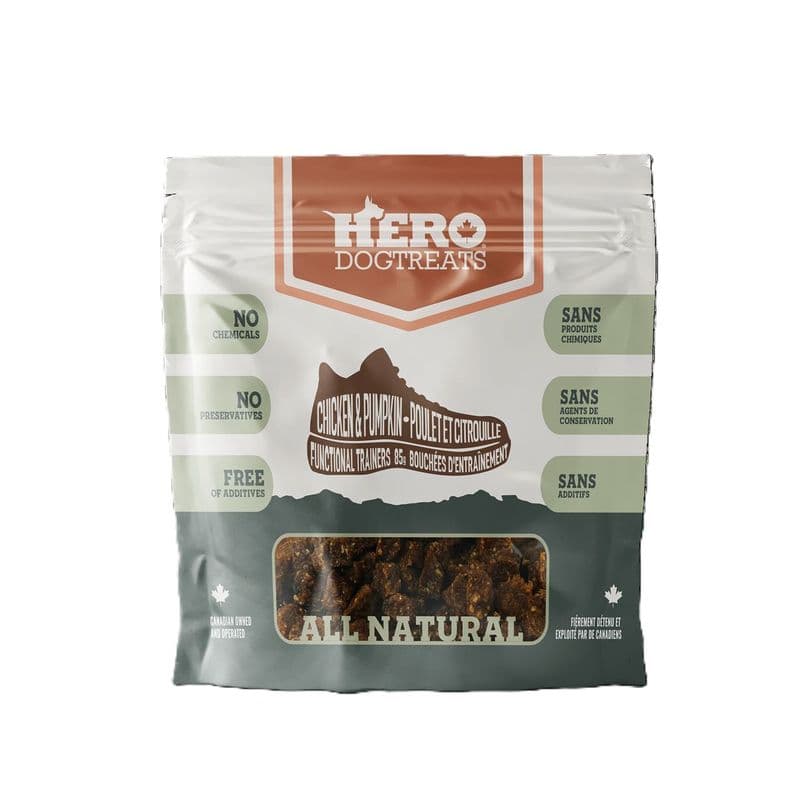 Hero Dehydrated Dog Treats - Chicken & Pumpkin Functional Trainers - 85g