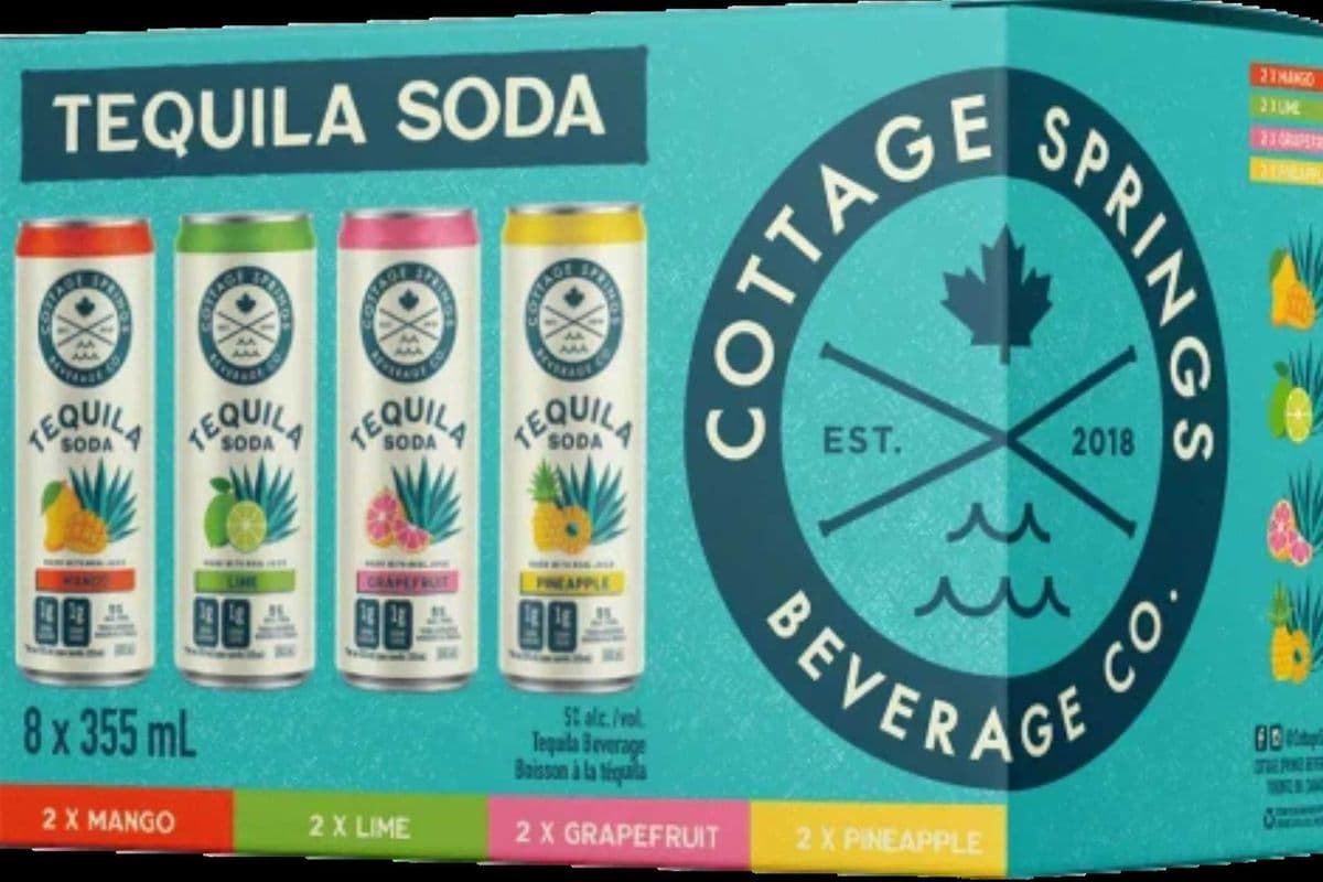 COTTAGE SPRINGS TEQUILA SODA (12 CANS X 355ML) 5.0% ABV (12 x 355 mL)