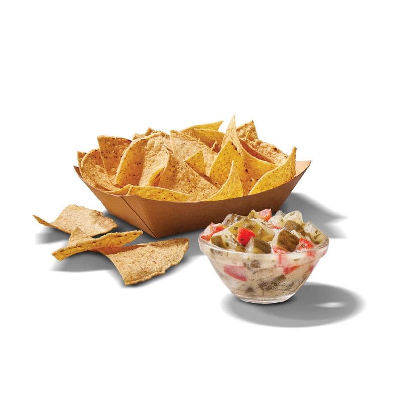 CHIPS & 2oz PICKLE SALSA