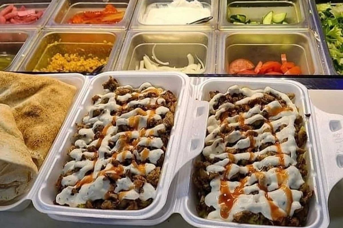 2 -Chicken Shawarma Rice + 2 Pita (HALAL)