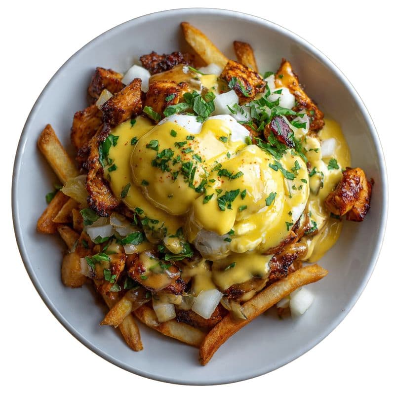 Tandoori Chicken Breakfast Poutine