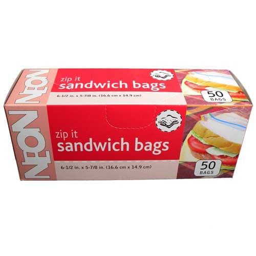 Neon Sac a Sandwiches a Glissiére 50 Sacs/