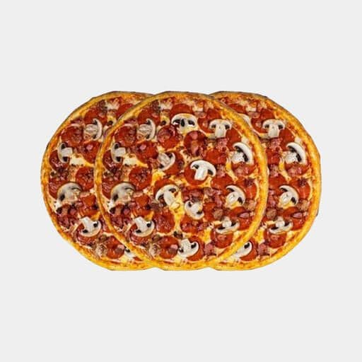 3 Medium Pizzas