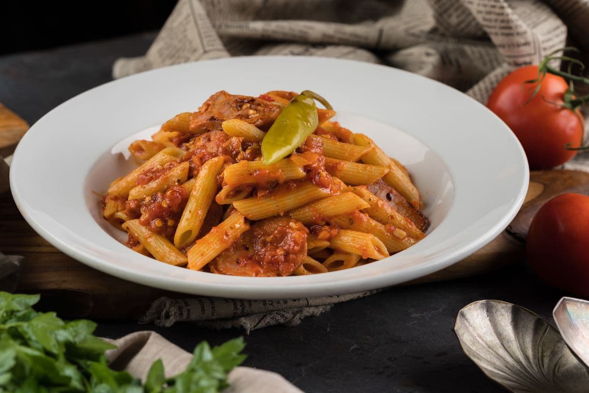 Penne Arrabiata with Sausage