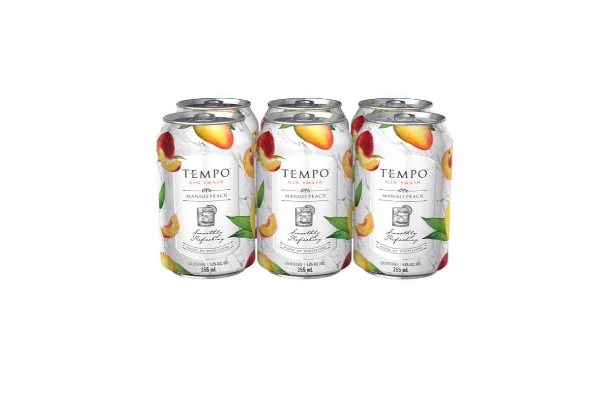113983. TEMPO GIN SMASH MANGO PEACH (6 x 355ML (CANS))