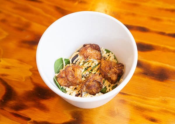 Mini Karaage on Rice