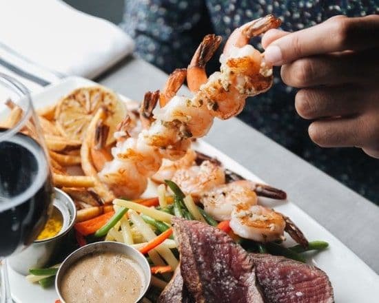 Terre et mer aux crevettes / Shrimp Surf and Turf