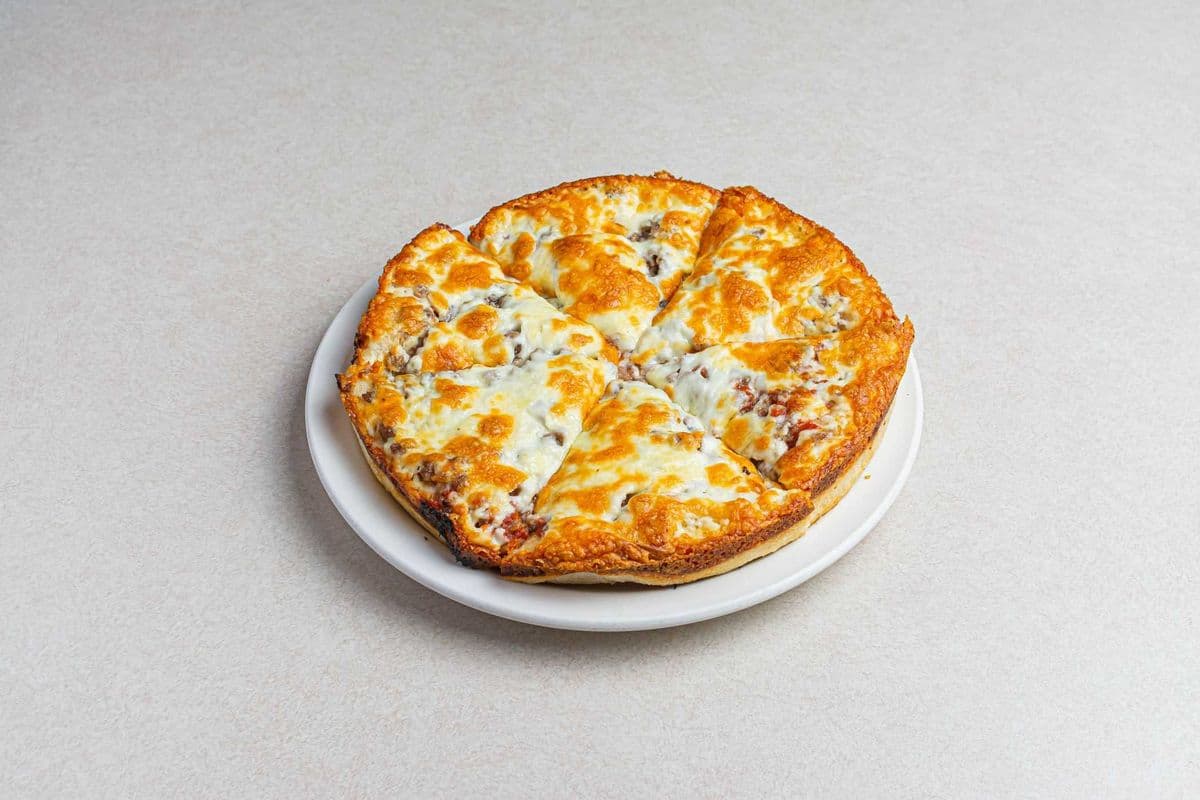 #6 10" Medium Lean Ground Beef Classic Pizza