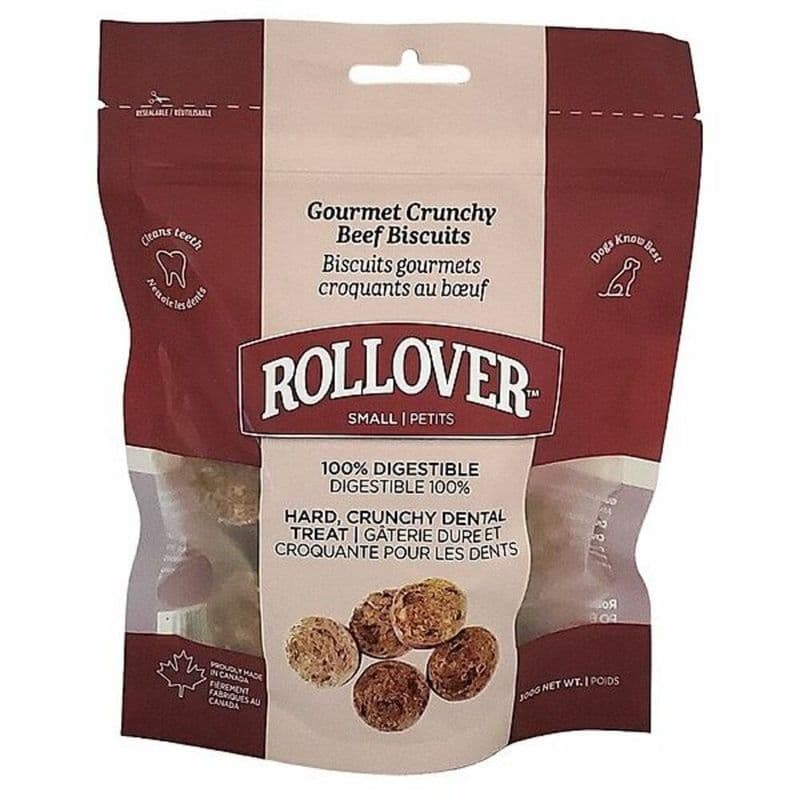 Rollover Gourmet Crunchy Beef Biscuits Dog Treat Small 300 g