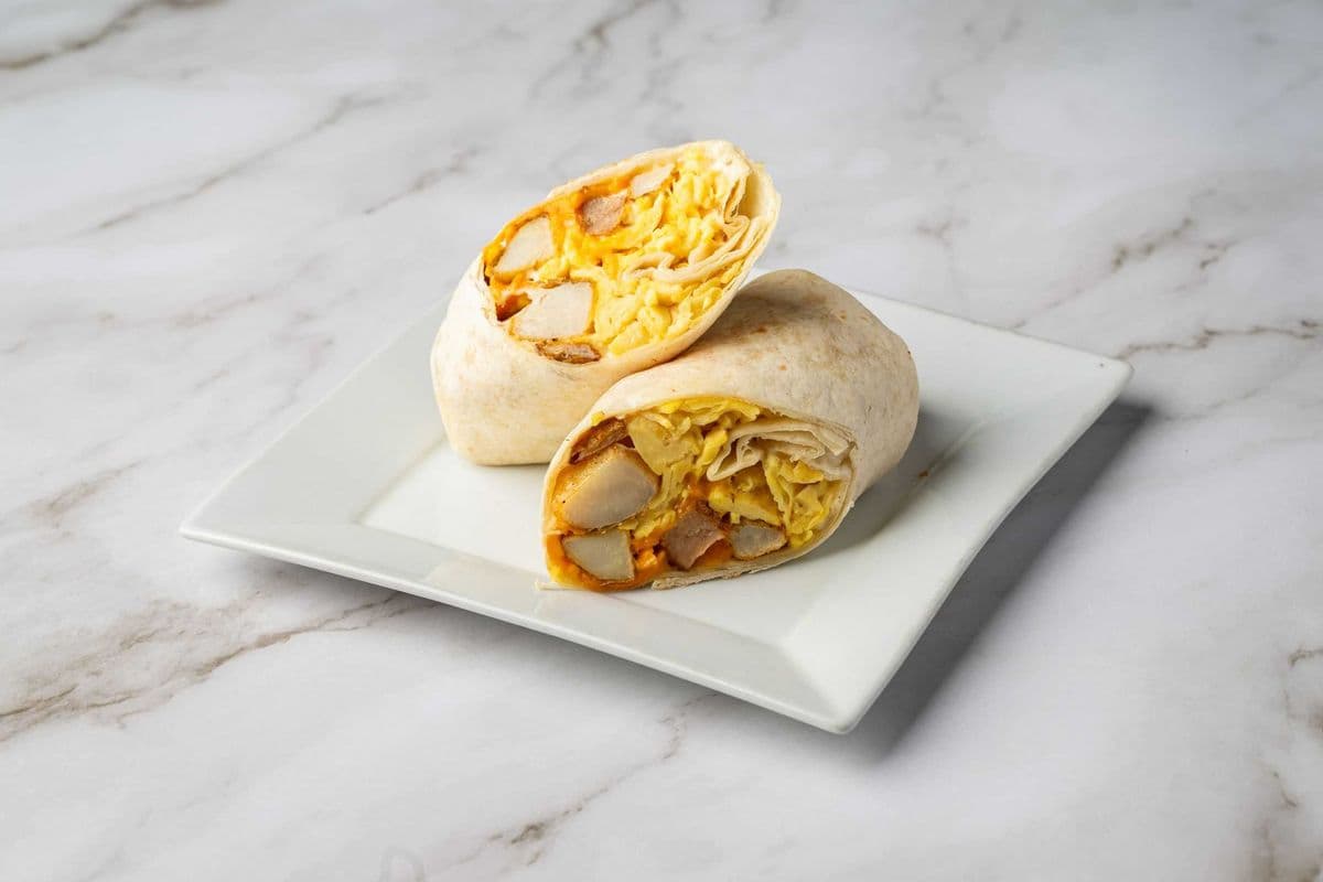 Sausage Scrambled Egg Loaded Wrap