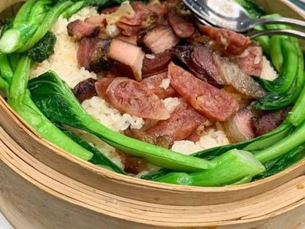 Steamed Sticky Rice w/ Preserved Meat in Bamboo Steamer 93
