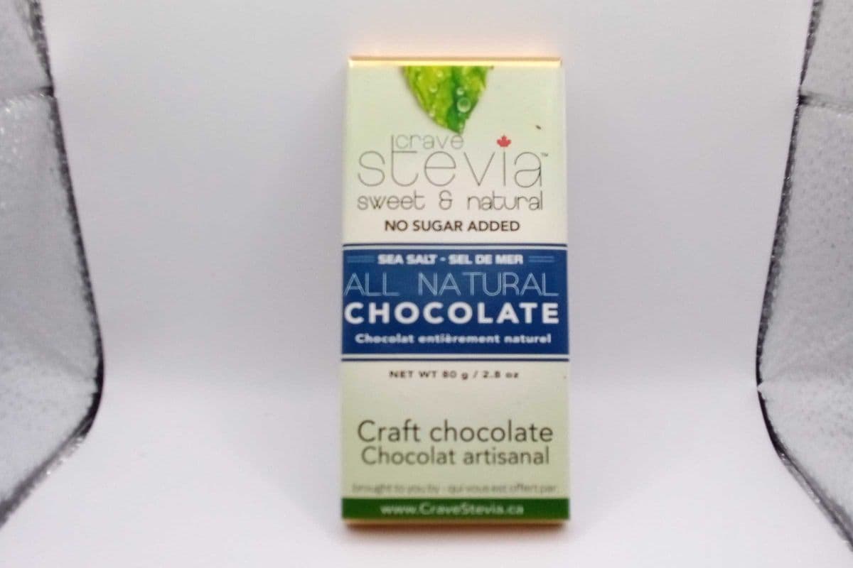 Stevia Sweetened Chocolate Bar - Sea Salt (85 g)