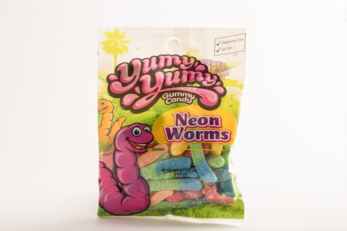 Yumy Yumy Gummy Neon Worms (Halal)